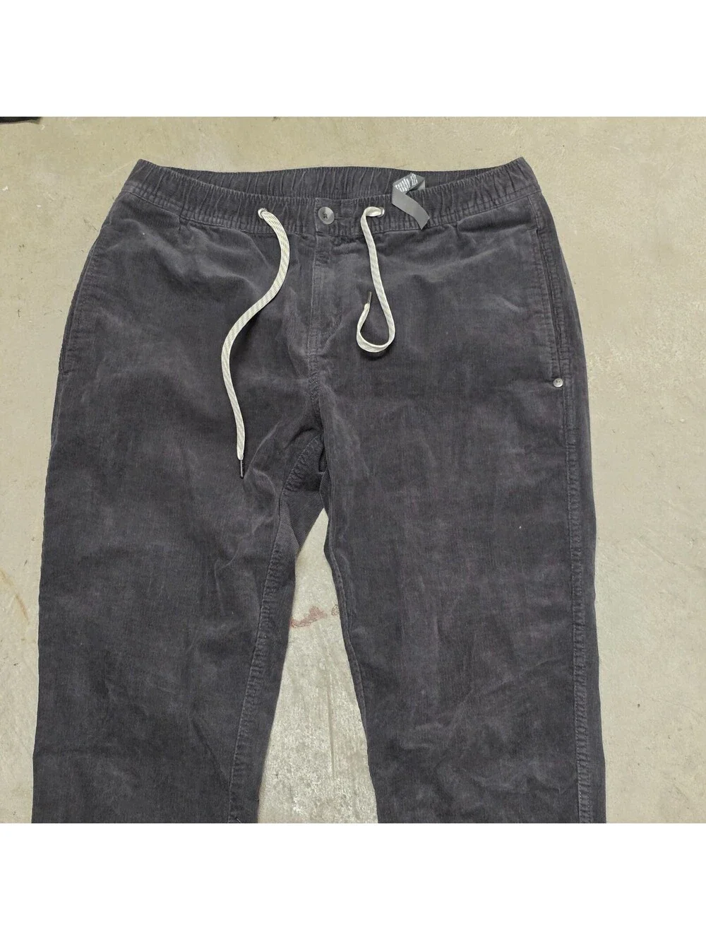 Vuori Optimist Pants Mens Gray Corduroy Elastic Waist Casual M  V440